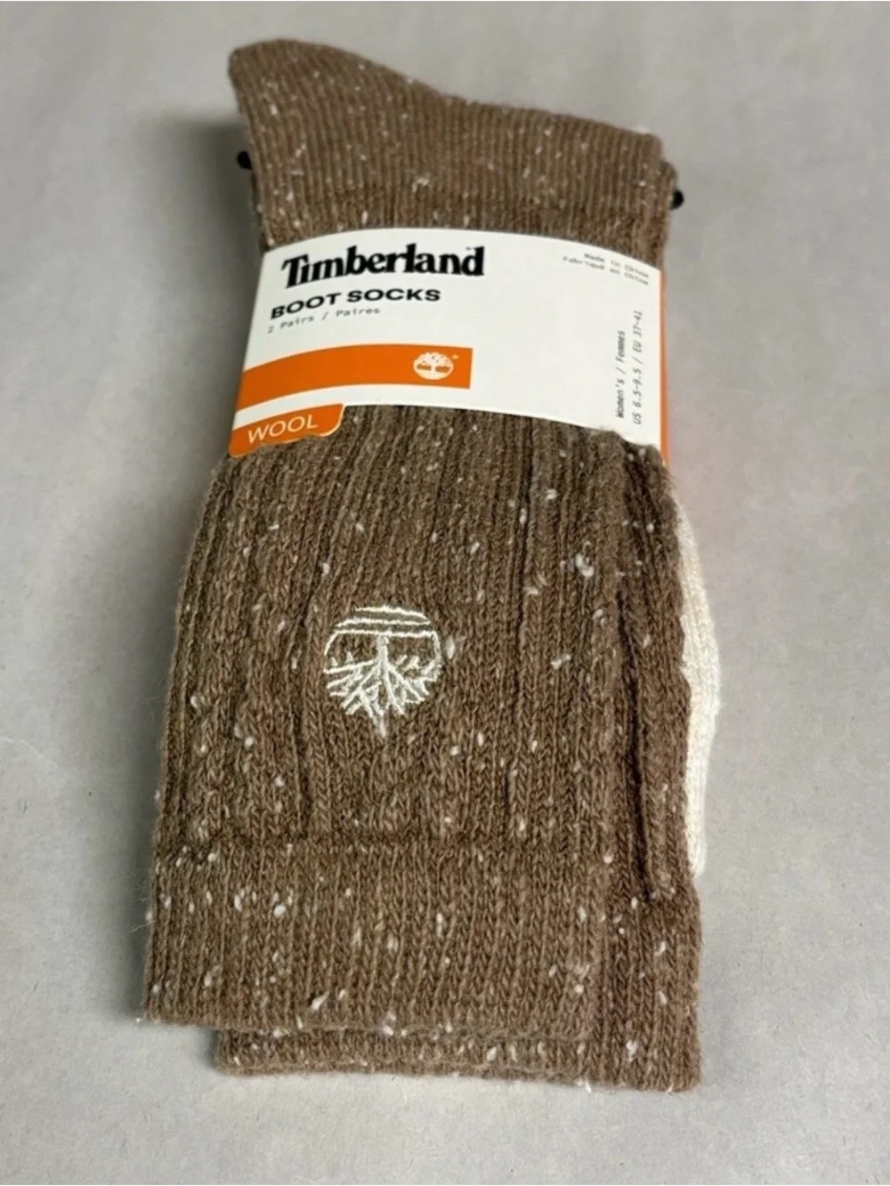 New Timberland Socks Women’s 2 Pair Wool Blend Boot Socks Casual Activewear